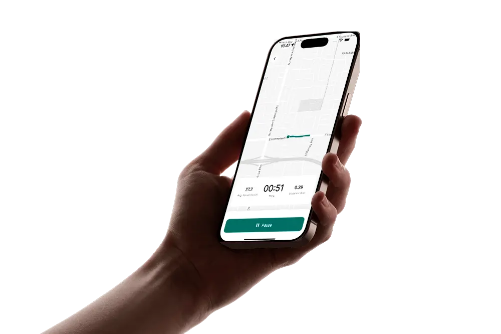 Fitsse app activity tracker screen
