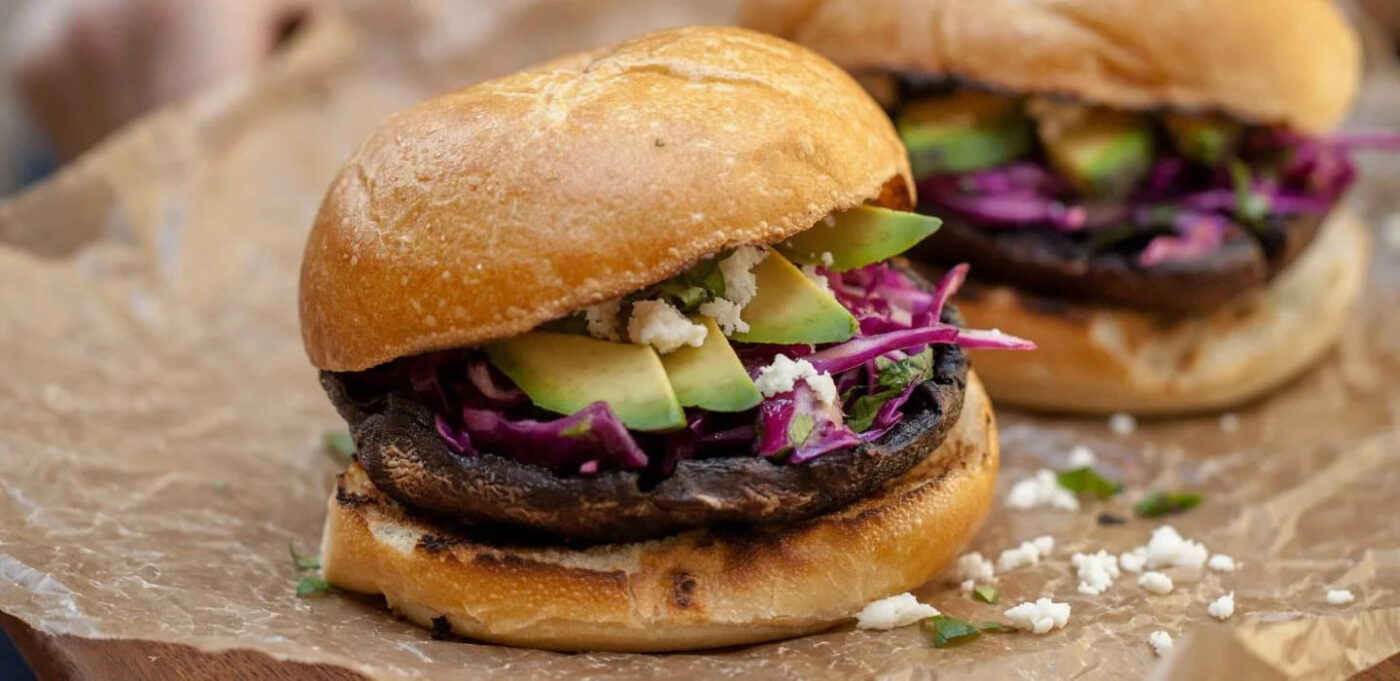 Burger de Portobello Grelhado com Abacate