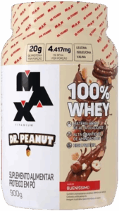 100% Whey Max Titanium x Dr. Peanut (900g), Sabor Bueníssimo