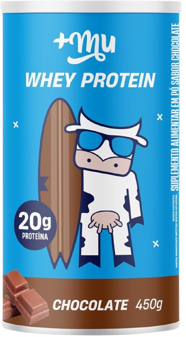 Whey Concentrado, Mais Mu, Sabor Chocolate, 20g de proteína – 450g